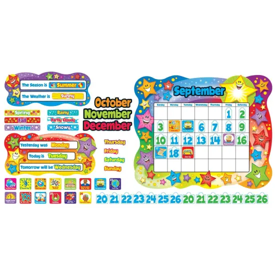 Star Calendar Bulletin Board Set, 2 Sets {3}