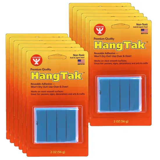 HangTak&trade; Reusable Adhesive, Blue, 2 oz. Per Pack, 12 Packs {1}