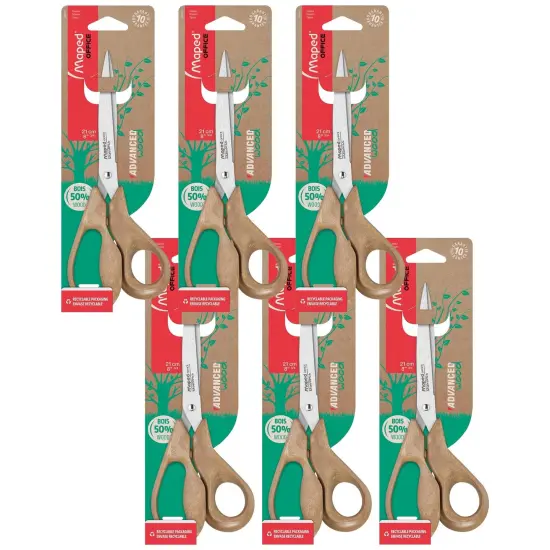 Advanced Eco-Friendly Multipurpose 8-1/4" Scissors, Pack of 6 {1}