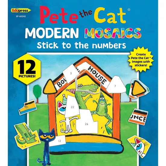Pete The Cat Modern Mosaics Stick to the Numbers Activity Book, Pack of 2 {2}