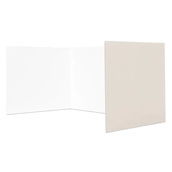 Corrugated Study Carrels, 12" x 48", White, Pack of 24 {1}