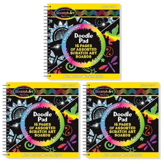 Scratch Art Doodle Pad, Pack of 3 {1}
