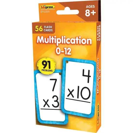 Multiplication 0-12 Flash Cards, 6 Packs {4}