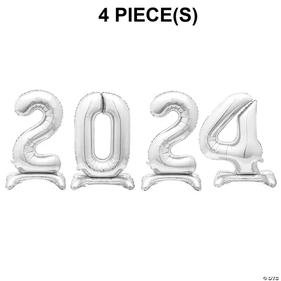 2024-Shaped 30" Mylar Number Stand-Up Balloon Kit {1}