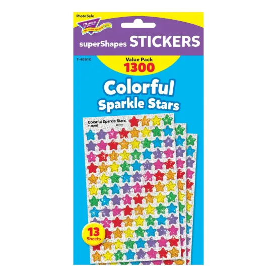 Colorful Sparkle Stars superShapes Value Pack, 1300 Per Pack, 3 Packs {2}