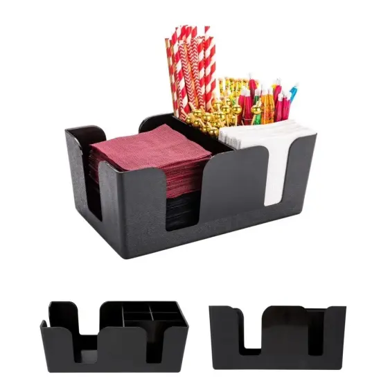 Black Plastic Bar Caddy Utensil {2}