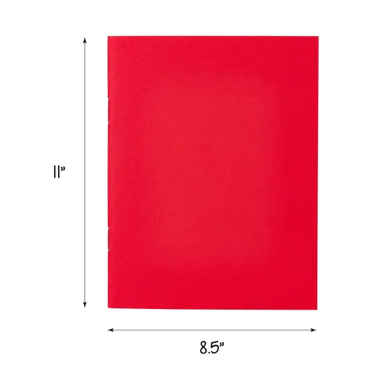Bright Blank Books, 24 Pages, Assorted Colors, 8.5" x 11", 6 Per Pack, 2 Packs {3}