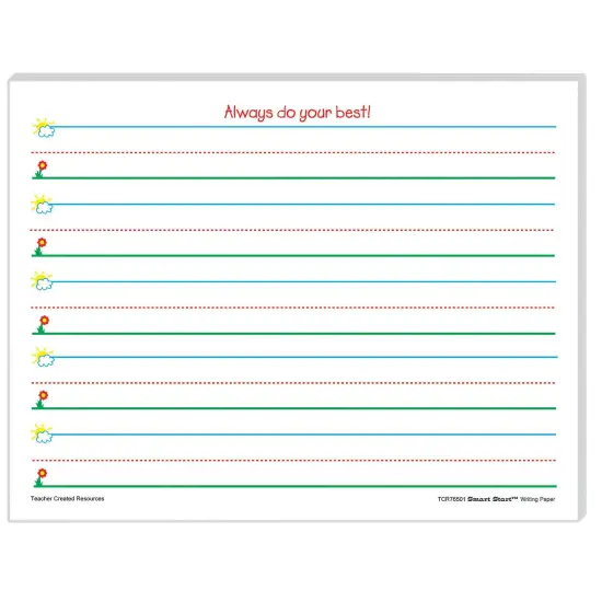Smart Start K-1 Writing Paper: 100 Sheets Per Pack, 2 Packs {2}