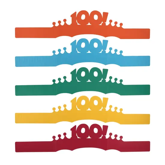 100 Days of School Paper Crowns, 4.5" x 24.75", 25 Per Pack, 2 Packs {6}
