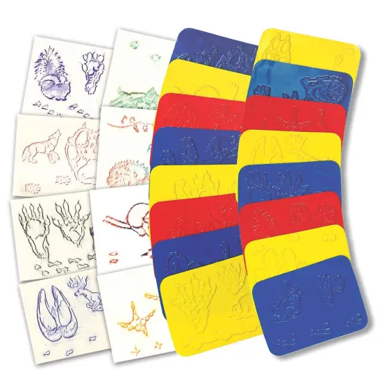 Animal Track Rubbing Plates, 16 Per Pack, 2 Packs {1}
