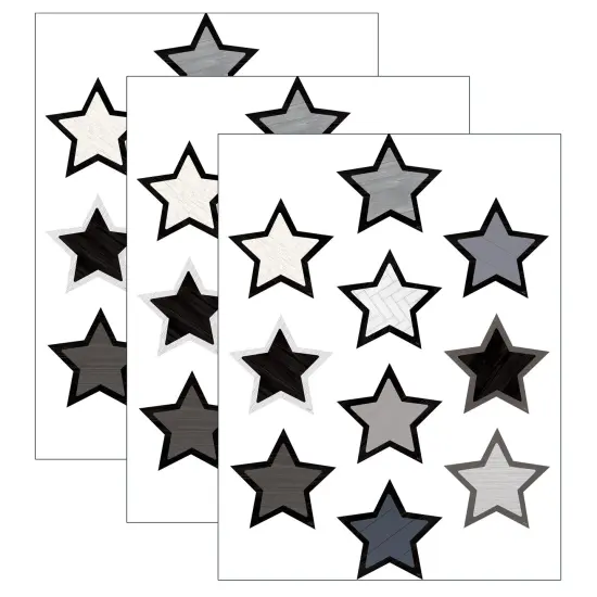 Modern Farmhouse Stars Accents, 30 Per Pack, 3 Packs {1}