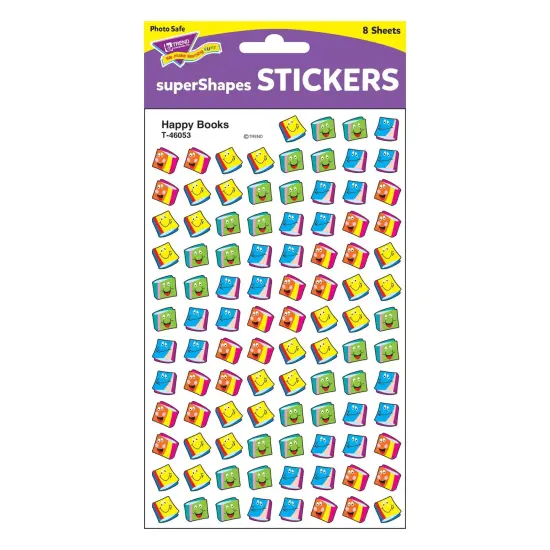 Happy Books superShapes Stickers, 800 Per Pack, 6 Packs {3}
