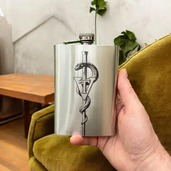 8oz Vet Tech Stainless Steel Flask {2}