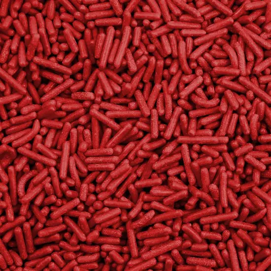 Krazy Sprinkles - Red Jimmies (1/2 Cup, 1x Jar) for Cakes, Ice Cream & Cookies {1}