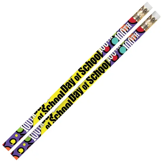100th Day Of School Motivational Pencils, 12 Per Pack, 12 Packs {2}