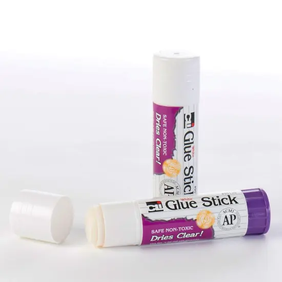 Economy Glue Sticks, White, 1.3 oz., 12-count {2}