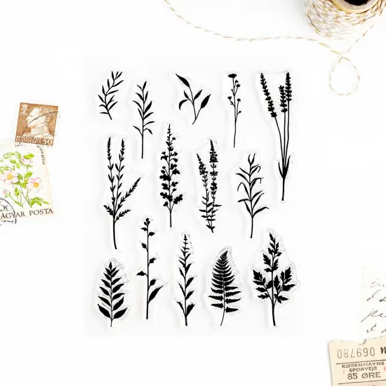 Plant Silhouettes, Clear Stamps 4x6 inch by Wintertime Crafts {2}