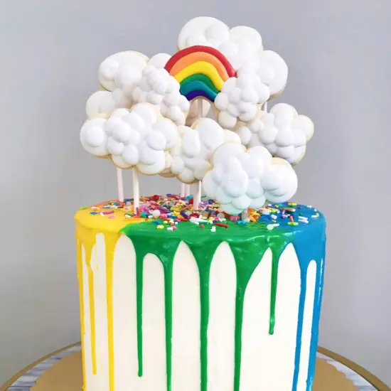 Ann Clark Rainbow Cookie Cutter with clouds {3}