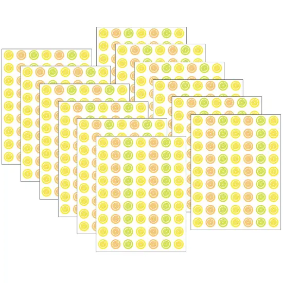 Lemon Zest Mini Stickers, 378 Per Pack, 12 Packs {1}