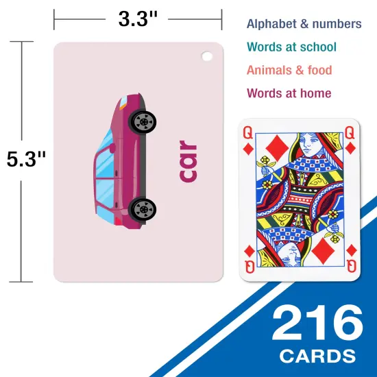 Carson Dellosa 216 Spanish Flash Cards for Kids, Sight Words, Numbers, and Alphabet Flashcards for Toddlers Ages 3 and Up, Educational Games for Bilingual and ESL Learners {2}