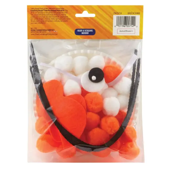 Pom Pon Animal Plate Kit, Clownfish, 7.5" x 8" x 1", 6 Kits {2}
