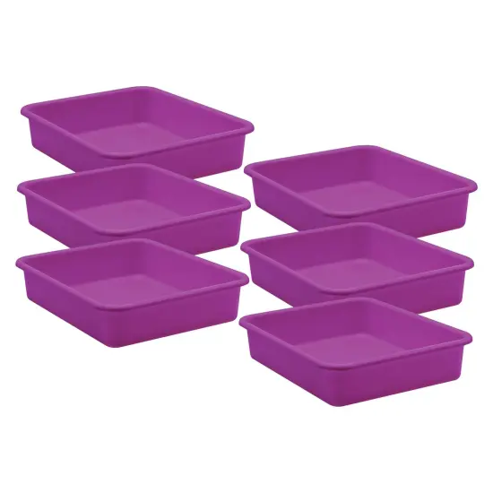 Purple Large Plastic Letter Tray, Pack of 6 {1}