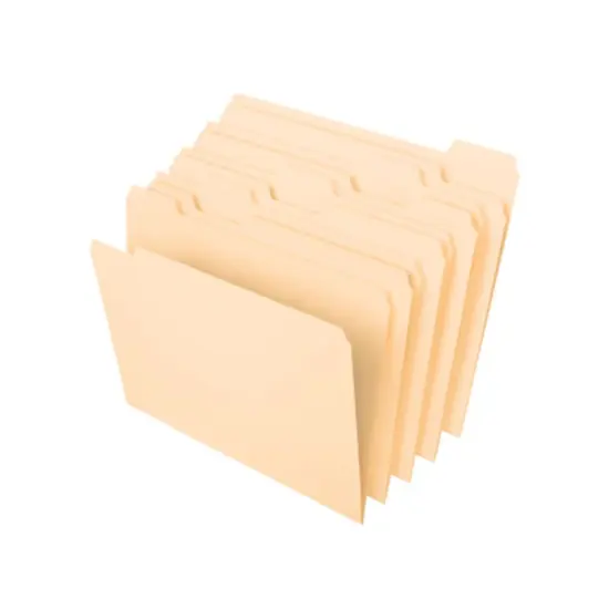 File Folders, Letter Size, Manila, 1/2 Cut, Box of 100 {2}