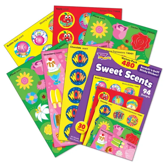Sweet Scents Stinky Stickers&reg; Variety Pack, 480 Per Pack, 2 Packs {3}