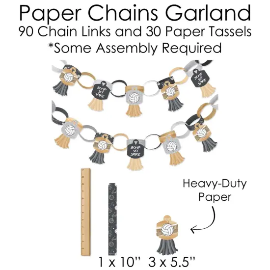 Big Dot of Happiness Bump, Set, Spike - Volleyball - Banner & Photo Booth Decorations - Baby Shower or Birthday Party Supplies Kit - Doterrific Bundle {7}