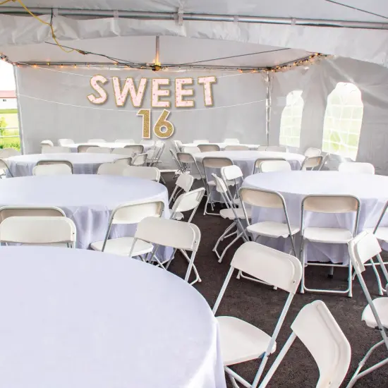 Big Dot of Happiness Sweet 16 - Large 16th Birthday Party Decorations - Sweet 16 - Outdoor Letter Banner {4}