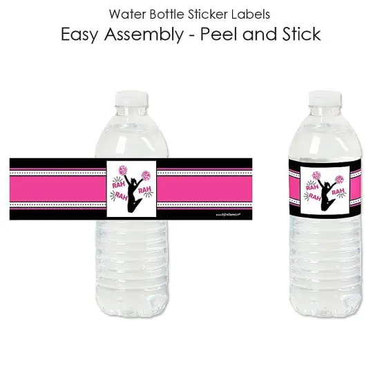 Big Dot of Happiness We've Got Spirit - Cheerleading - Birthday Party or Cheerleader Party Water Bottle Sticker Labels - Set of 20 {3}