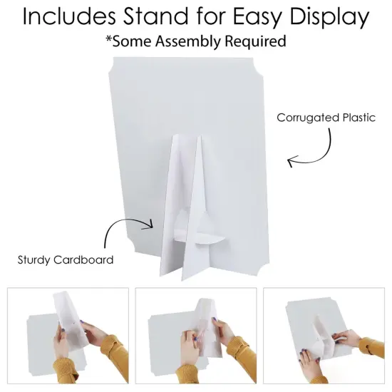 Big Dot of Happiness Black Share The Love Sign - Wedding Hashtag Decor - Printed on Sturdy Plastic Material - 10.5 x 13.75" Sign with Stand - 1 Piece {6}