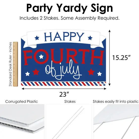 Big Dot of Happiness 4th of July - Independence Day Yard Sign Lawn Decorations - Happy Fourth of July Party Yardy Sign {7}
