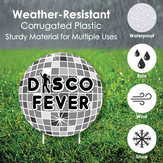 Big Dot of Happiness 70's Disco - Disco Ball Lawn Decorations - Outdoor 1970's Disco Fever Party Yard Decorations - 10 Piece {6}