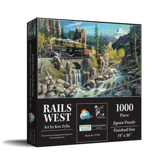 Sunsout Rails West 1000 pc Jigsaw Puzzle 37781 {3}