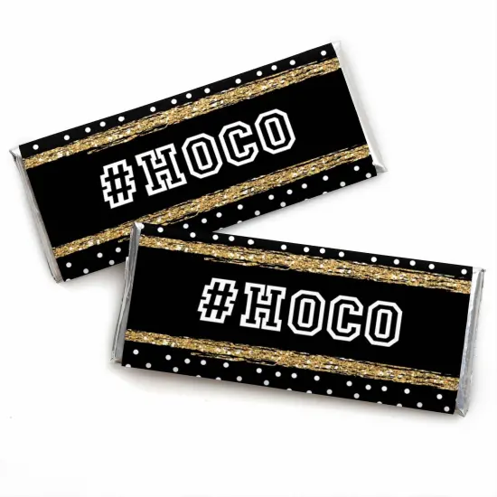 Big Dot of Happiness Hoco Dance - Candy Bar Wrapper Homecoming Favors - Set of 24 {1}