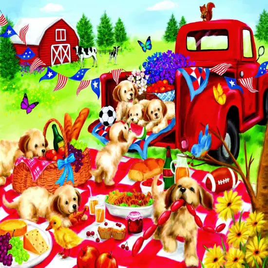 Sunsout Tailgating 300 pc Jigsaw Puzzle 35346 {1}