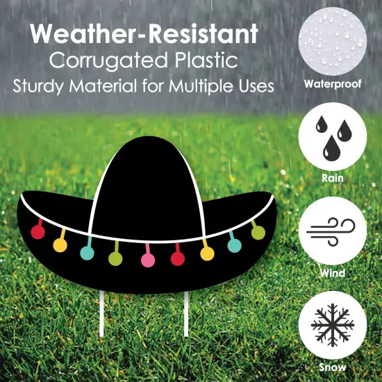 Big Dot of Happiness Let's Fiesta - Pinata, Cactus and Sombrero Lawn Decorations - Outdoor Fiesta Party Yard Decorations - 10 Piece {6}