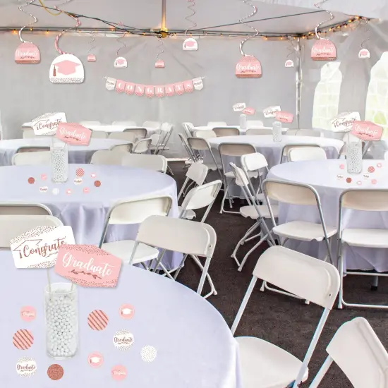 Big Dot of Happiness Rose Gold Grad - Graduation Party Supplies Decoration Kit - Decor Galore Party Pack - 51 Pieces {4}