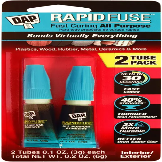 DAP Rapid Fuse All Purpose Glue Twin Pack-.1oz {1}