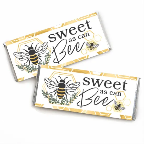 Big Dot of Happiness Little Bumblebee - Candy Bar Wrapper Bee Baby Shower or Birthday Party Favors - Set of 24 {1}