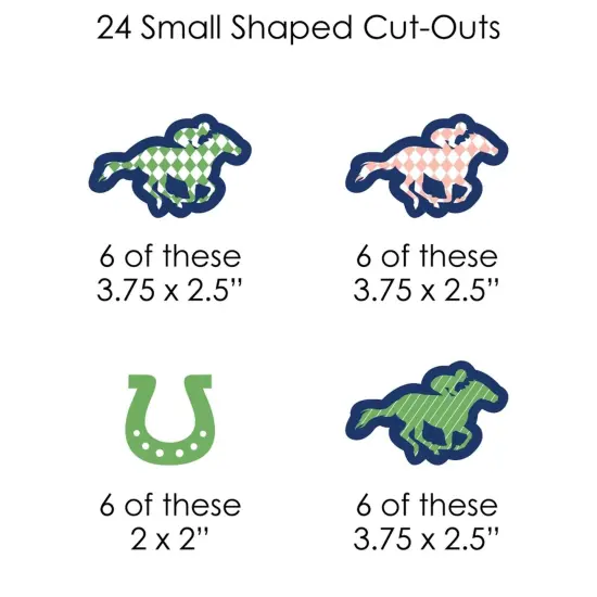 Big Dot of Happiness Kentucky Horse Derby - Horse Race Party DIY Decorations - Clothespin Garland Banner - 44 Pieces {7}