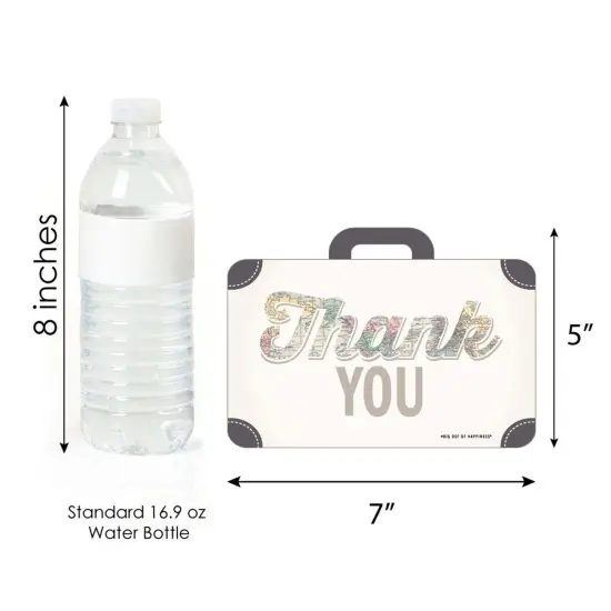 Big Dot of Happiness World Awaits - Shaped Thank You Cards - Travel Themed Party Thank You Note Cards with Envelopes - Set of 12 {7}