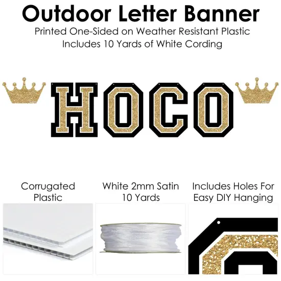 Big Dot of Happiness HOCO Dance - Large Homecoming Decorations - HOCO - Outdoor Letter Banner {6}