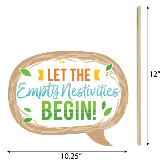 Big Dot of Happiness Funny Empty Nesters - Empty Nest Party Photo Booth Props Kit - 10 Piece {6}