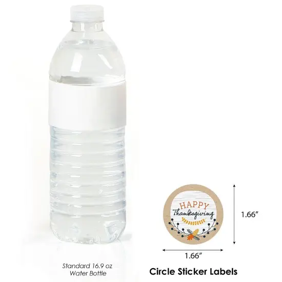 Big Dot of Happiness Happy Thanksgiving - Fall Harvest Party Circle Sticker Labels - 24 Count {4}