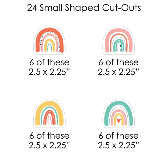 Big Dot of Happiness Hello Rainbow - Boho Baby Shower and Birthday PartyDecor - Clothespin Garland Banner - 44 Pieces {7}