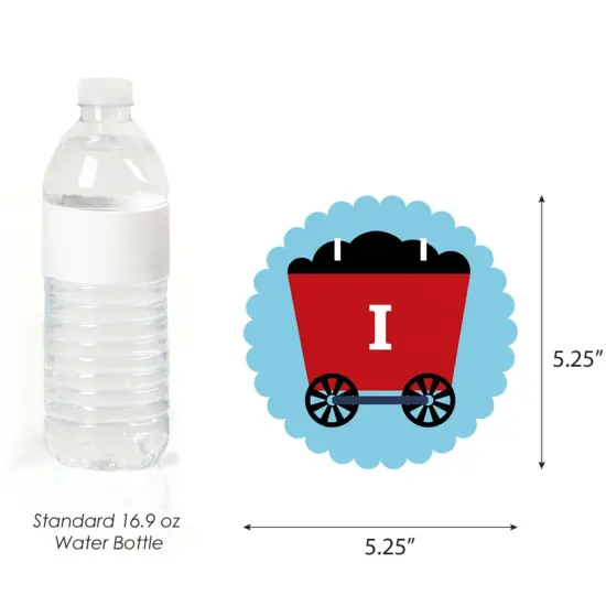 Big Dot of Happiness Railroad Party Crossing 1st Birthday Highchair Decor - I Am One - First Birthday Steam Train High Chair Banner {3}