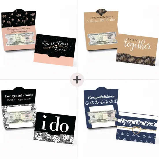 Big Dot of Happiness Assorted Wedding Cards - Wedding Money and Gift Card Holders - Set of 8 {4}