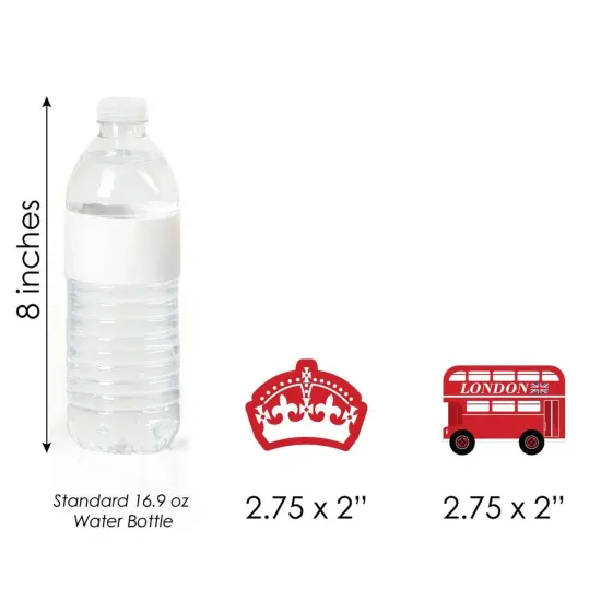 Big Dot of Happiness Cheerio, London - Diy Shaped British UK Party Cut-Outs - 24 Count {6}